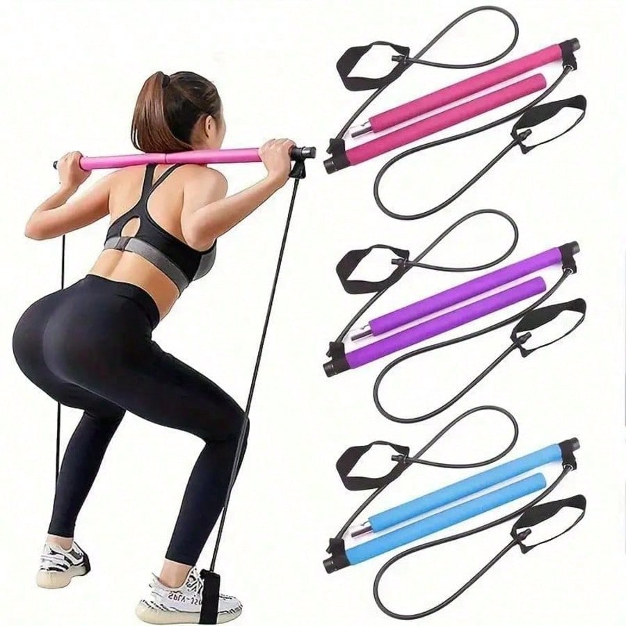 Pilates Bar Kit With Resistance Bands - Direnç Bandı ile Pilates Bar Seti,
