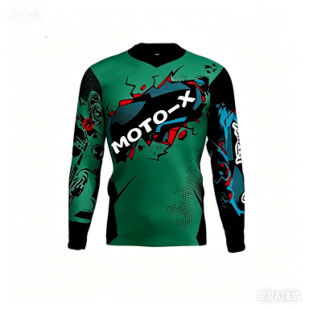 Cycling - MOTO-X Temalı Uzun Kollu Spor Üstü