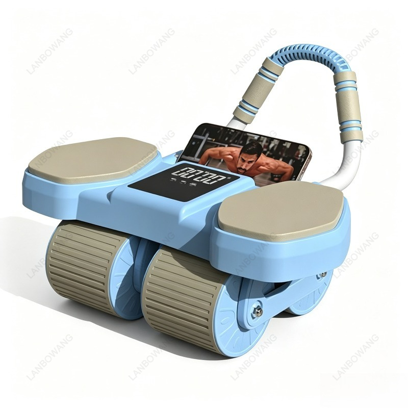 Ab Roller Wheel With Elbow Support - Akıllı 4 Tekerlekli Otomatik Geri Tepmeli