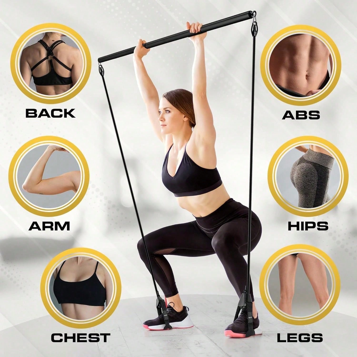 Direnç Bandı ile Pilates Bar S - Pilates Bar Kit With Resistance Bands incelemesi ve fiyatı